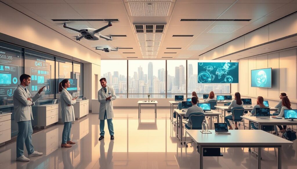 AI applications in healthcare and education