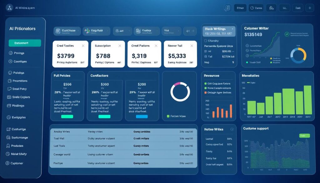 pricing and credit system for AI writing tools