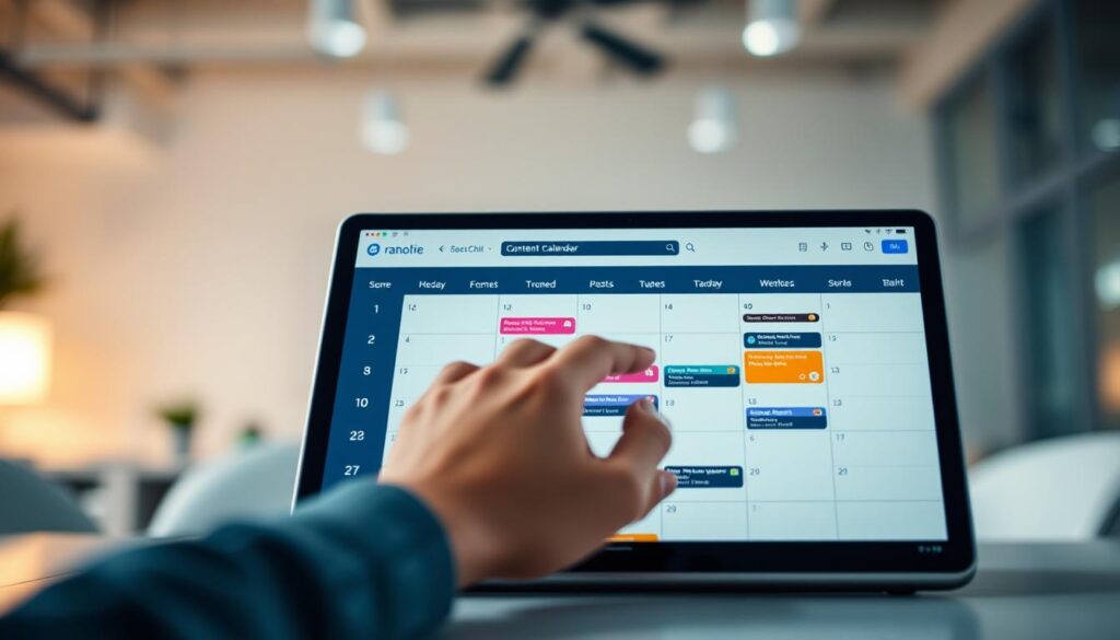 Social media content calendar