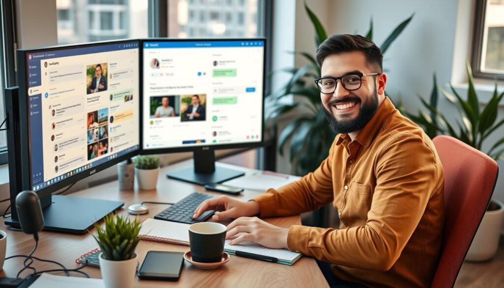 A freelancer confidently using ChatGPT as part of their workflow A freelancer confidently using ChatGPT as part of their workflow