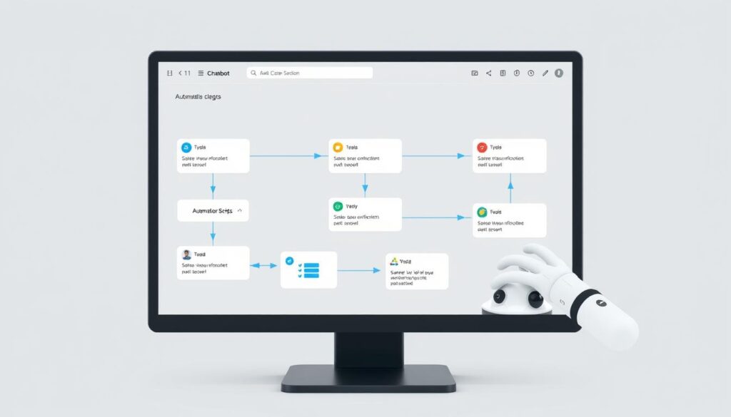 AI chatbot assisting with complex workflow automation across multiple applications AI chatbot assisting with complex workflow automation across multiple applications