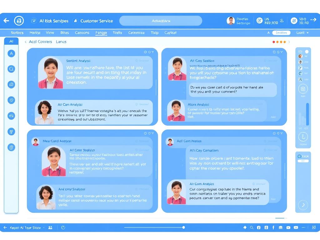 AI chatbot interface handling multiple customer service inquiries simultaneously AI chatbot interface handling multiple customer service inquiries simultaneously