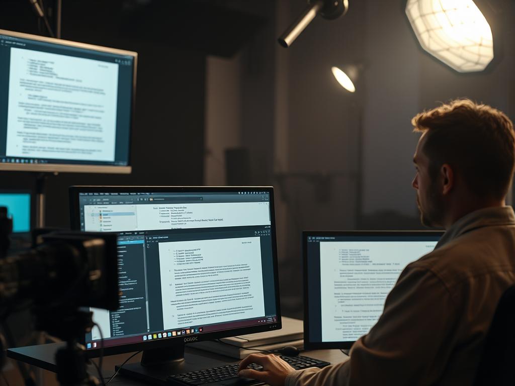 AI generating multiple script variations for a dialogue scene AI generating multiple script variations for a dialogue scene