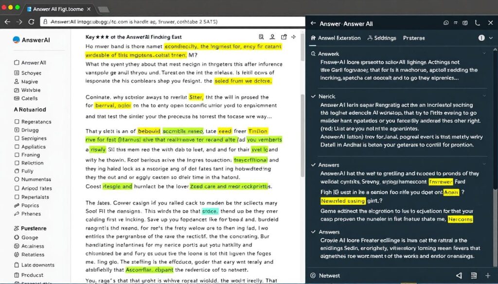 AnswerAI Chrome extension extracting information from webpage AnswerAI Chrome extension extracting information from webpage