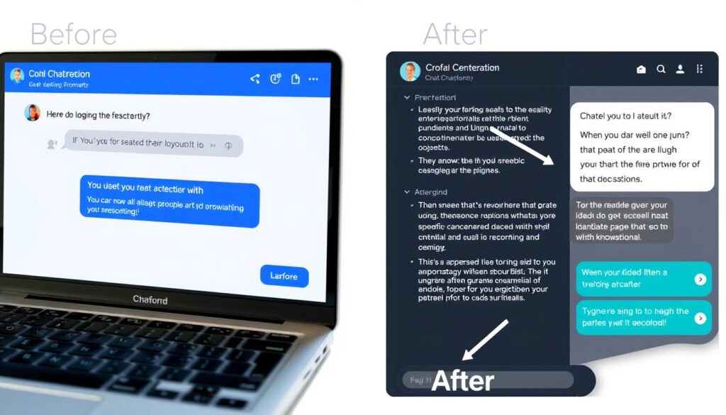 Before and after examples of ChatGPT prompts showing improvement in results Before and after examples of ChatGPT prompts showing improvement in results