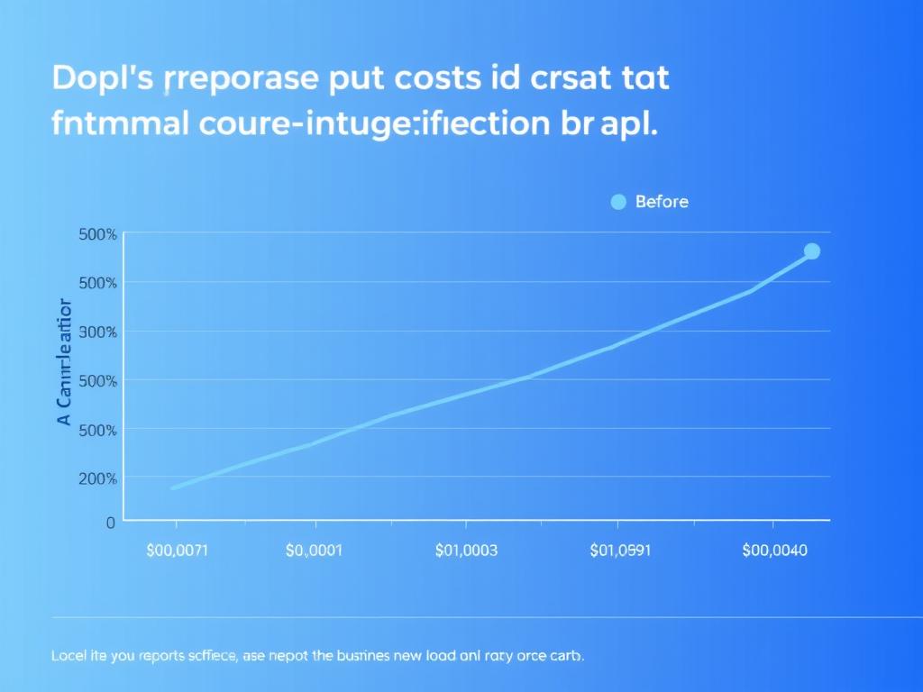 Business graph showing decreasing support costs after implementing conversational AI Business graph showing decreasing support costs after implementing conversational AI