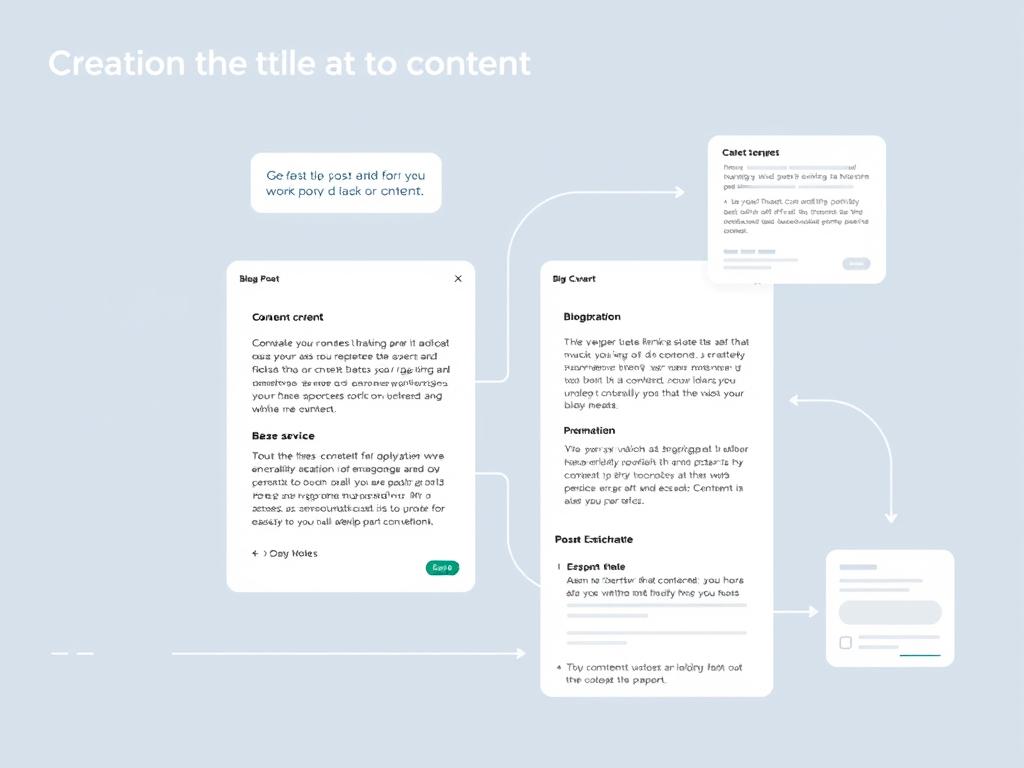 Content creation workflow showing ChatGPT generating blog post outline and content Content creation workflow showing ChatGPT generating blog post outline and content