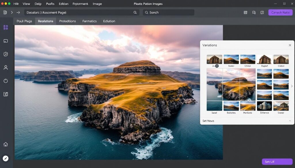 DALL·E interface showing image editing and variation capabilities DALL·E interface showing image editing and variation capabilities