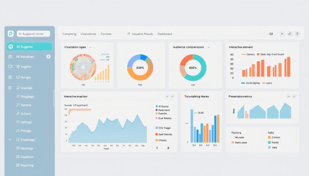 DataNarrative interface showing AI data visualization tools for content creators in 2025 DataNarrative interface showing AI data visualization tools for content creators in 2025