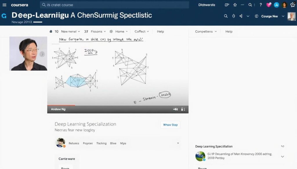Deep Learning Specialization course showing neural network architecture diagrams Deep Learning Specialization course showing neural network architecture diagrams