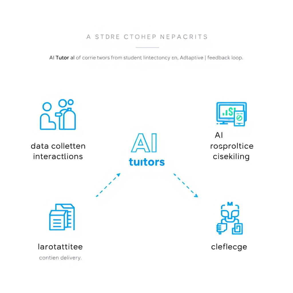 Diagram showing how AI tutors use adaptive learning algorithms to personalize education Diagram showing how AI tutors use adaptive learning algorithms to personalize education
