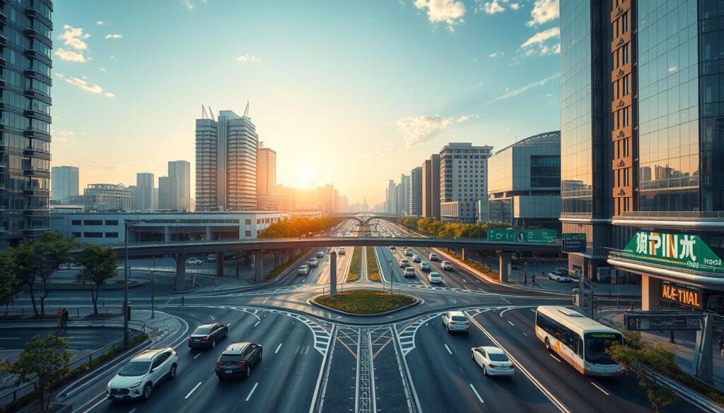 Future vision of AI-powered smart city traffic management Future vision of AI-powered smart city traffic management
