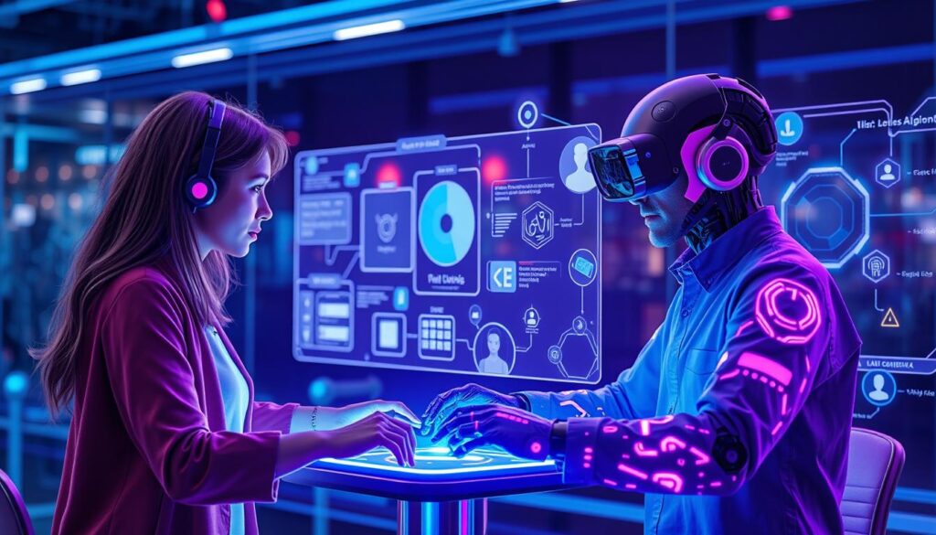 Futuristic visualization of next-generation AI tools with advanced interfaces Futuristic visualization of next-generation AI tools with advanced interfaces