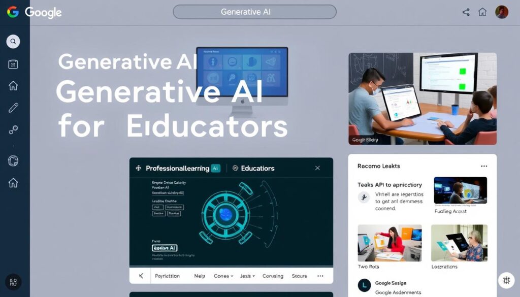 Google's Generative AI for Educators course showing classroom AI applications Google's Generative AI for Educators course showing classroom AI applications