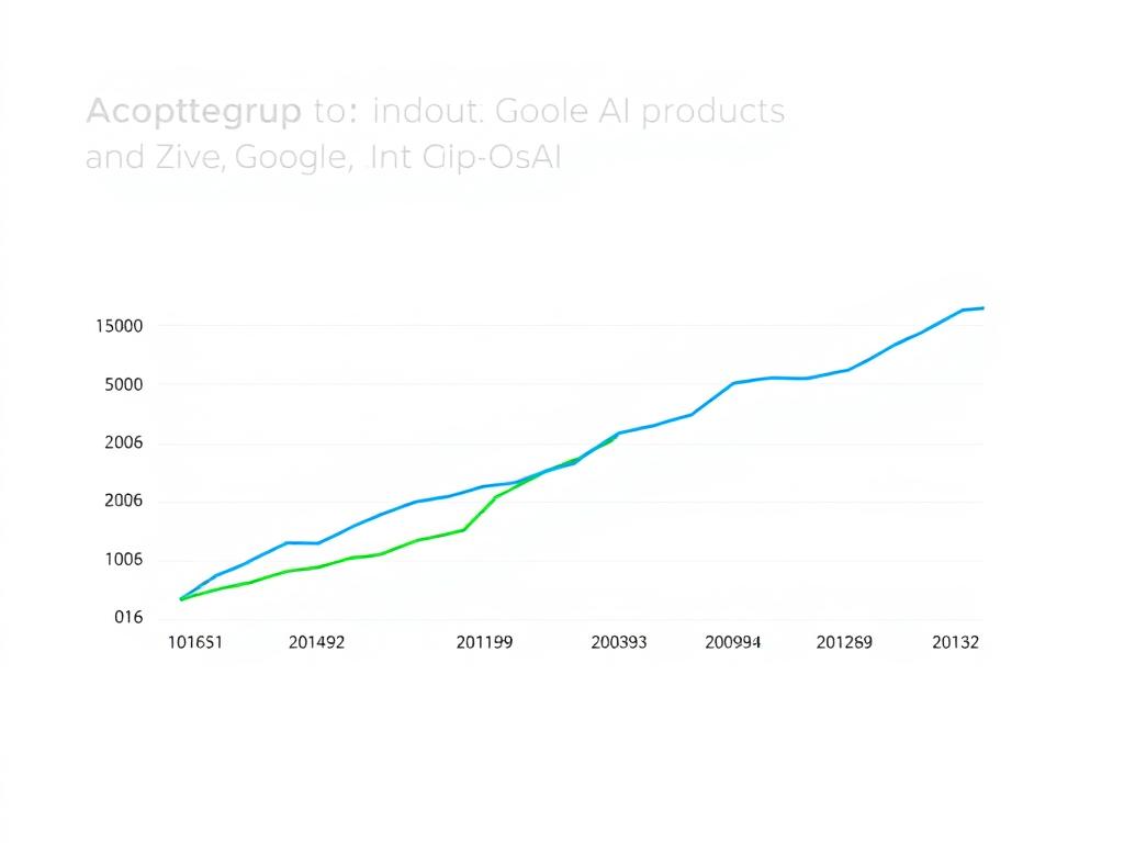Graph showing adoption rates of AI products from Google and OpenAI Graph showing adoption rates of AI products from Google and OpenAI