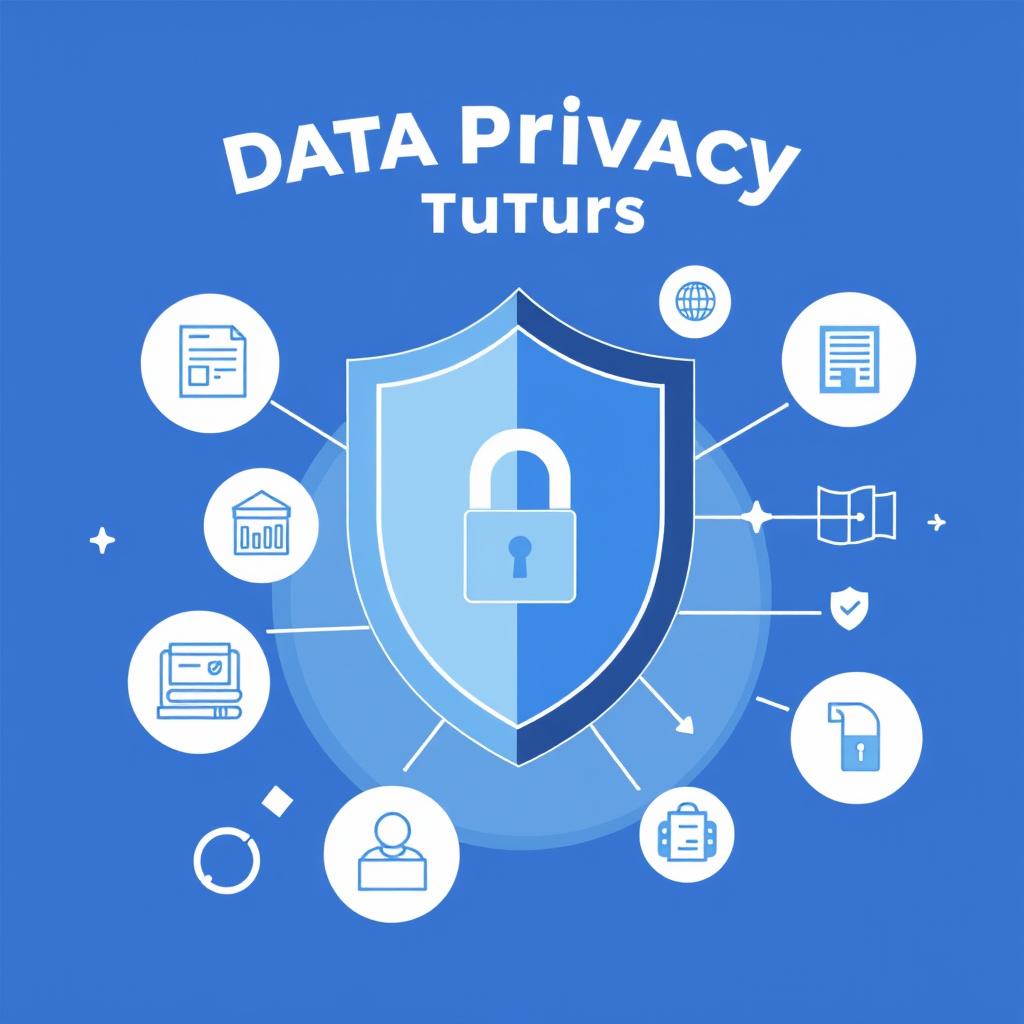 Illustration showing data privacy considerations for AI tutors with security elements Illustration showing data privacy considerations for AI tutors with security elements