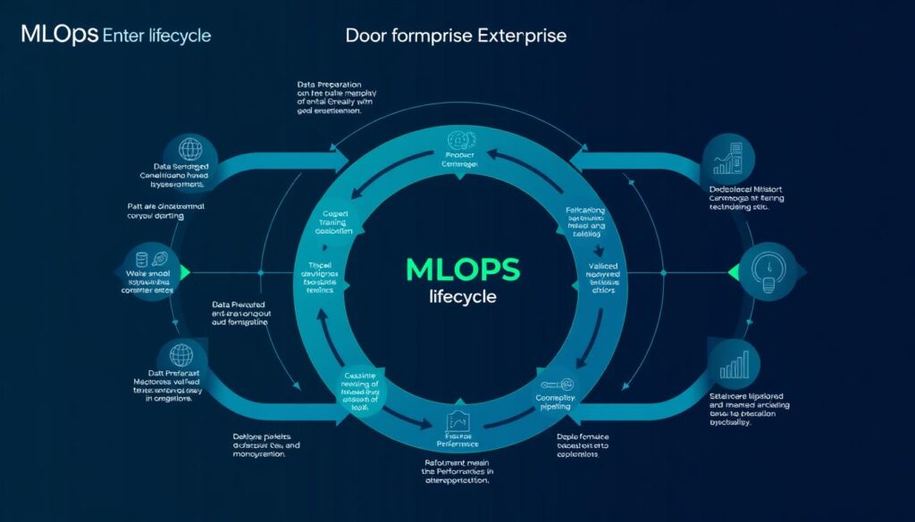 MLOps lifecycle showing how enterprises use AI to scale through sustainable model management MLOps lifecycle showing how enterprises use AI to scale through sustainable model management