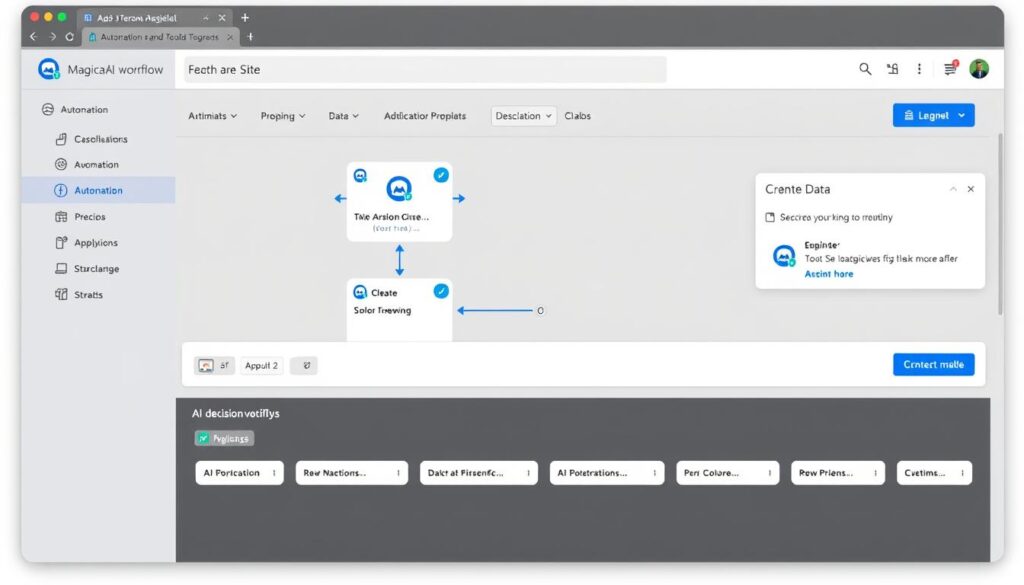 Magical AI Chrome extension interface showing automation workflow Magical AI Chrome extension interface showing automation workflow