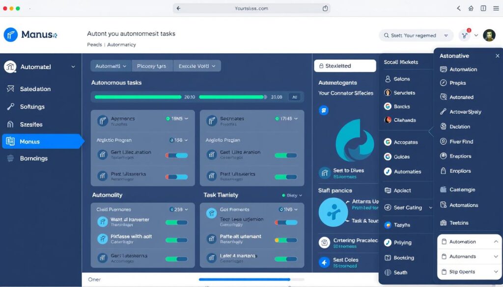 Manus AI agent interface showing autonomous task execution for top 10 AI agents Manus AI agent interface showing autonomous task execution for top 10 AI agents