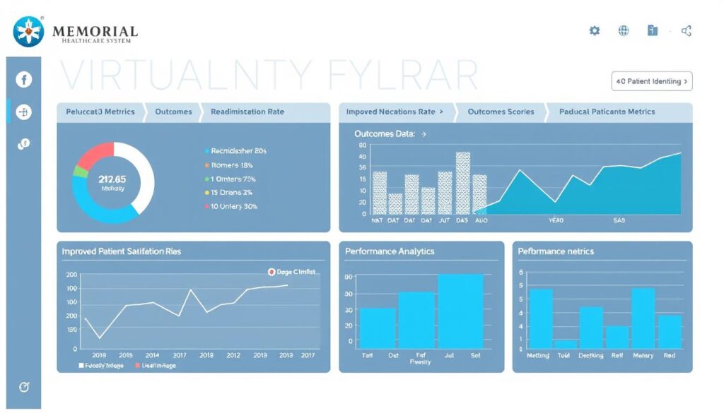 Memorial Healthcare System's virtual nurse dashboard showing patient metrics and outcomes Memorial Healthcare System's virtual nurse dashboard showing patient metrics and outcomes