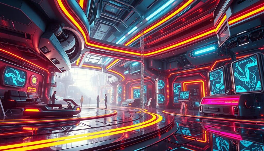 Midjourney-generated artistic image showing futuristic technology with AI elements Midjourney-generated artistic image showing futuristic technology with AI elements