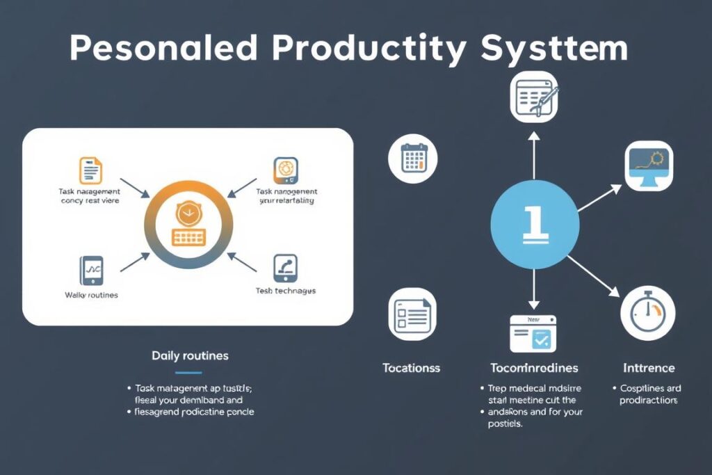 Personalized productivity system with daily routines, task management, and focus techniques Personalized productivity system with daily routines, task management, and focus techniques
