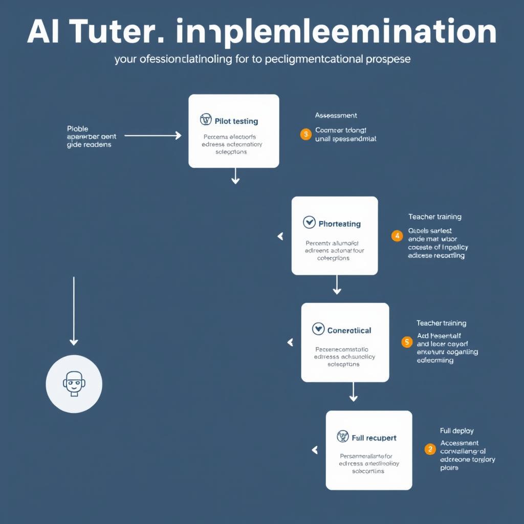 Planning diagram for AI tutor implementation showing key steps and considerations Planning diagram for AI tutor implementation showing key steps and considerations