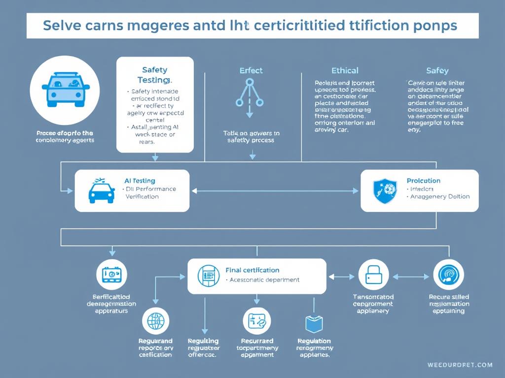 Regulatory framework diagram for AI in self-driving cars showing certification process Regulatory framework diagram for AI in self-driving cars showing certification process
