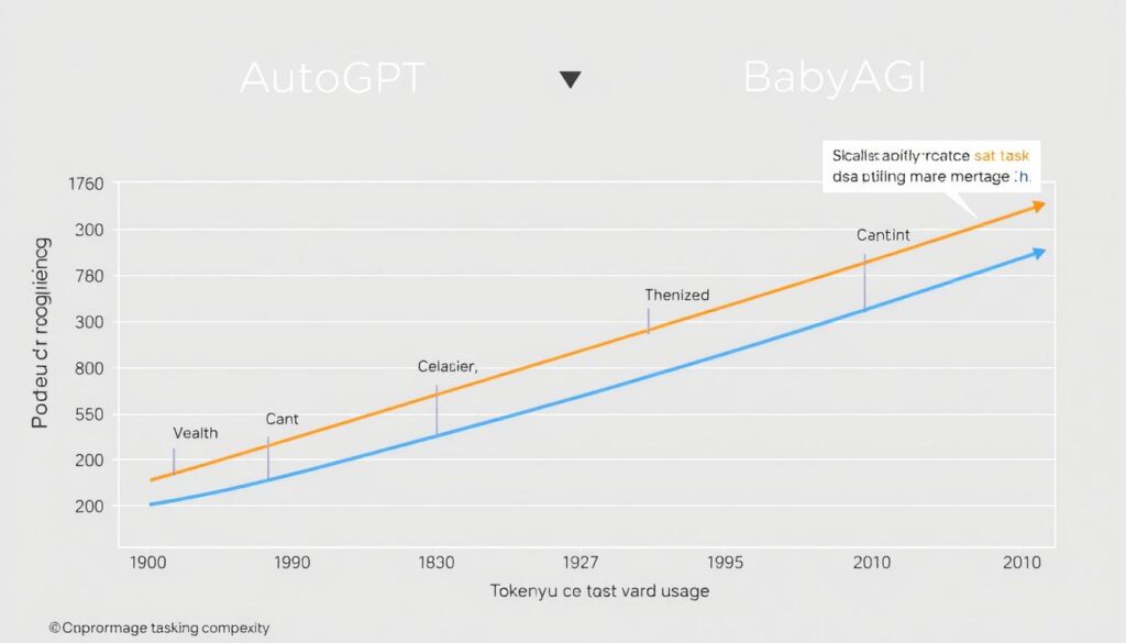 Scalability comparison chart showing resource usage of AutoGPT vs BabyAGI Scalability comparison chart showing resource usage of AutoGPT vs BabyAGI