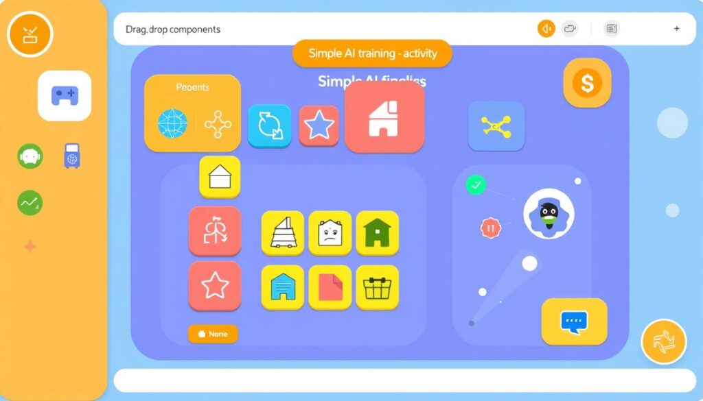 Screenshot of a kid-friendly artificial intelligence learning platform Screenshot of a kid-friendly artificial intelligence learning platform
