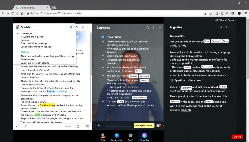 Scribbl AI Chrome extension transcribing video content Scribbl AI Chrome extension transcribing video content