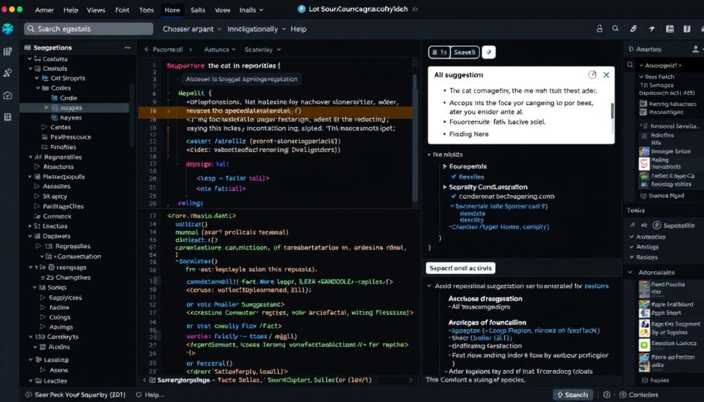 Sourcegraph Cody interface showing code search and suggestions across repositories