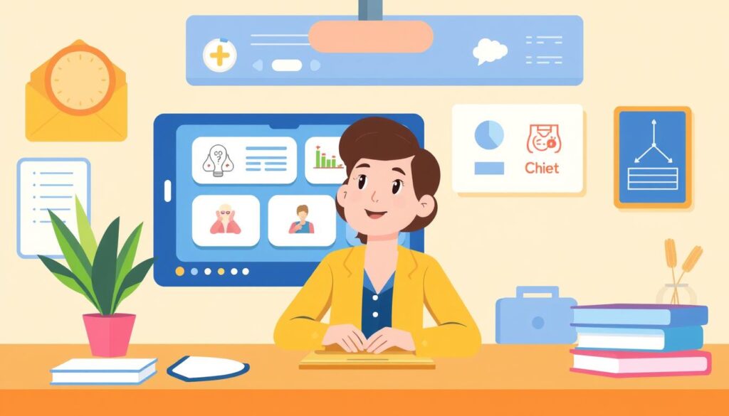 Virtual learning environment with ChatGPT explaining complex concepts with visual aids Virtual learning environment with ChatGPT explaining complex concepts with visual aids