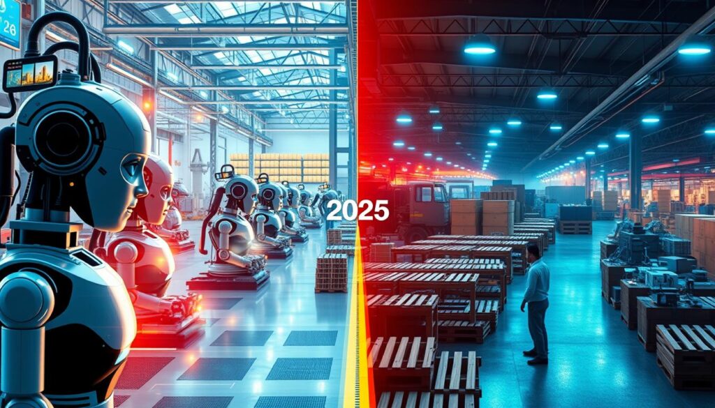 Visual representation of the digital divide between regions with and without access to AI-powered robotics in 2025 Visual representation of the digital divide between regions with and without access to AI-powered robotics in 2025