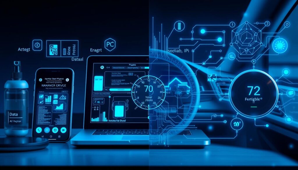 Visualization of invisible AI in daily life systems working behind everyday technologies Visualization of invisible AI in daily life systems working behind everyday technologies