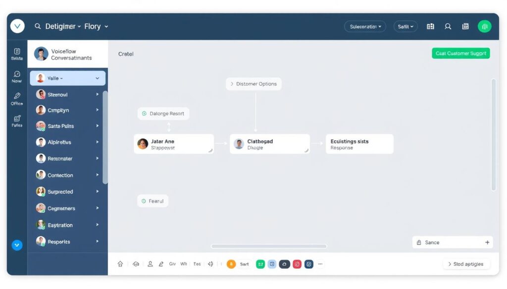 Voiceflow's conversational AI design interface for customer support agents, among top 10 AI agents Voiceflow's conversational AI design interface for customer support agents, among top 10 AI agents