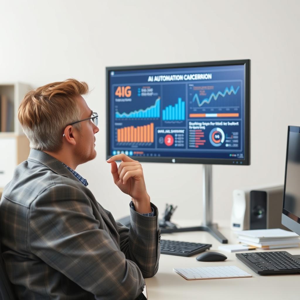 Worker concerned about AI automation replacing jobs Worker concerned about AI automation replacing jobs