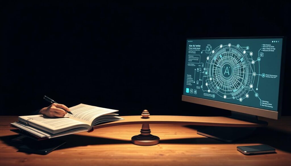 Writer finding balance between traditional scriptwriting and AI assistance Writer finding balance between traditional scriptwriting and AI assistance