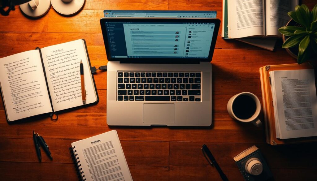 Writer using AI for brainstorming script ideas Writer using AI for brainstorming script ideas