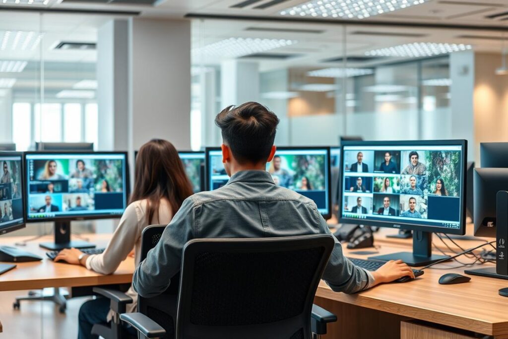 Data annotation workers in India labeling images for AI training Data annotation workers in India labeling images for AI training