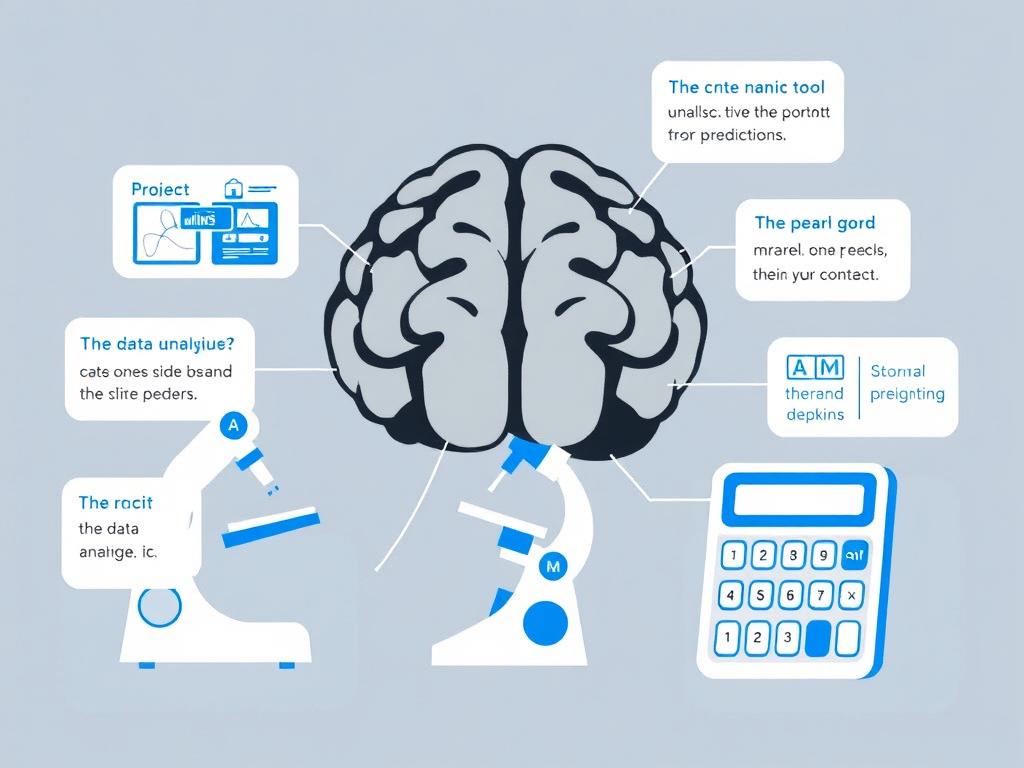Educational illustration showing AI as specialized tools rather than general intelligence