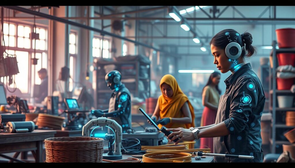 Futuristic visualization of AI-human collaboration in developing countries' workplaces by 2030 Futuristic visualization of AI-human collaboration in developing countries' workplaces by 2030