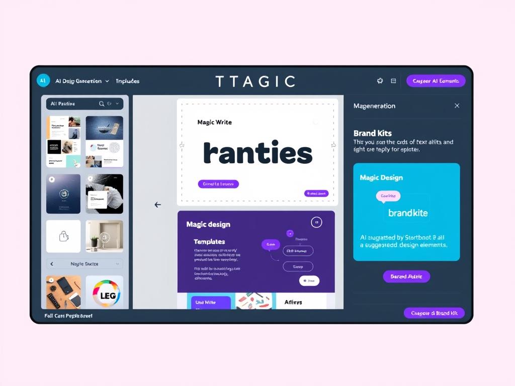 Canva Magic Studio interface showing AI design generation and editing tools in 2025