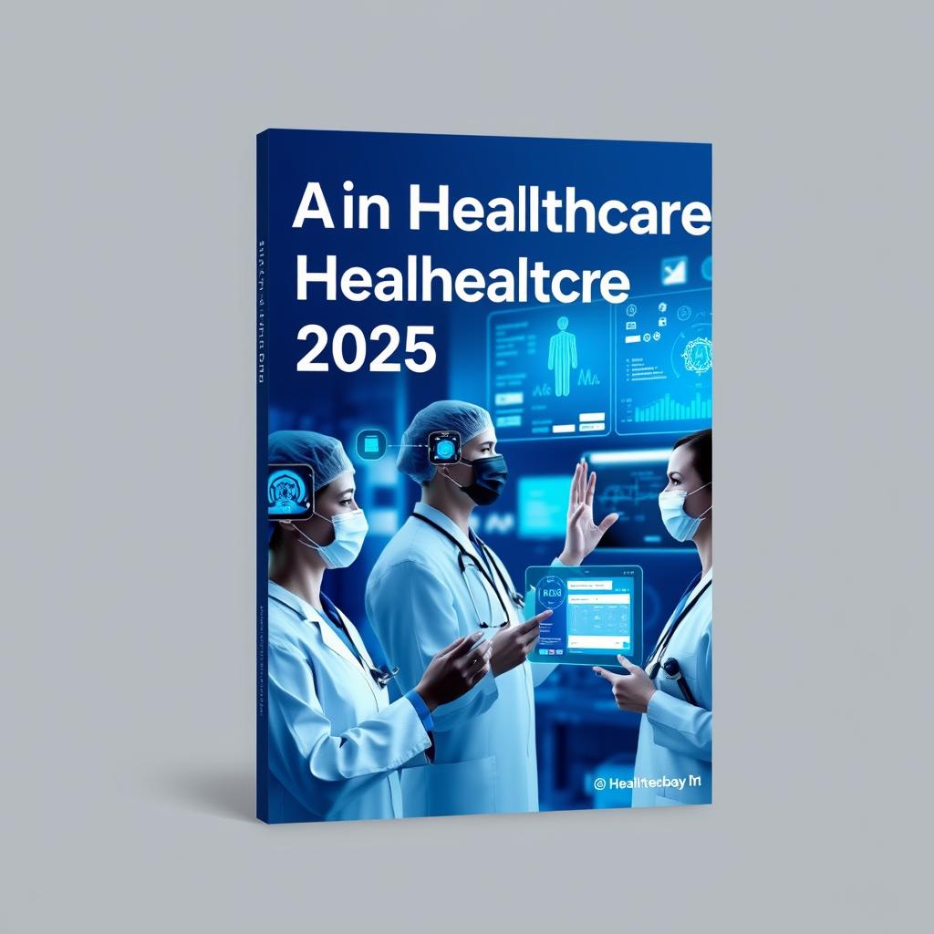 Cover of an ebook about AI in healthcare 2025, showing medical professionals with AI agents Cover of an ebook about AI in healthcare 2025, showing medical professionals with AI agents