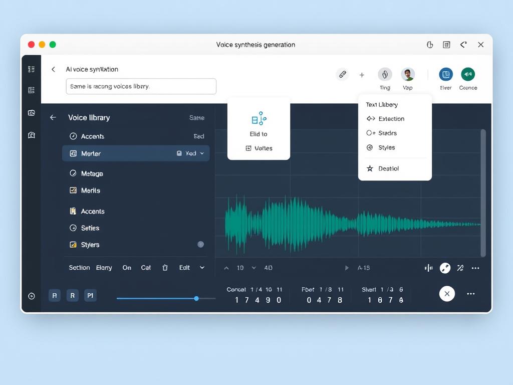 ElevenLabs interface showing AI voice generation and audio creation in 2025