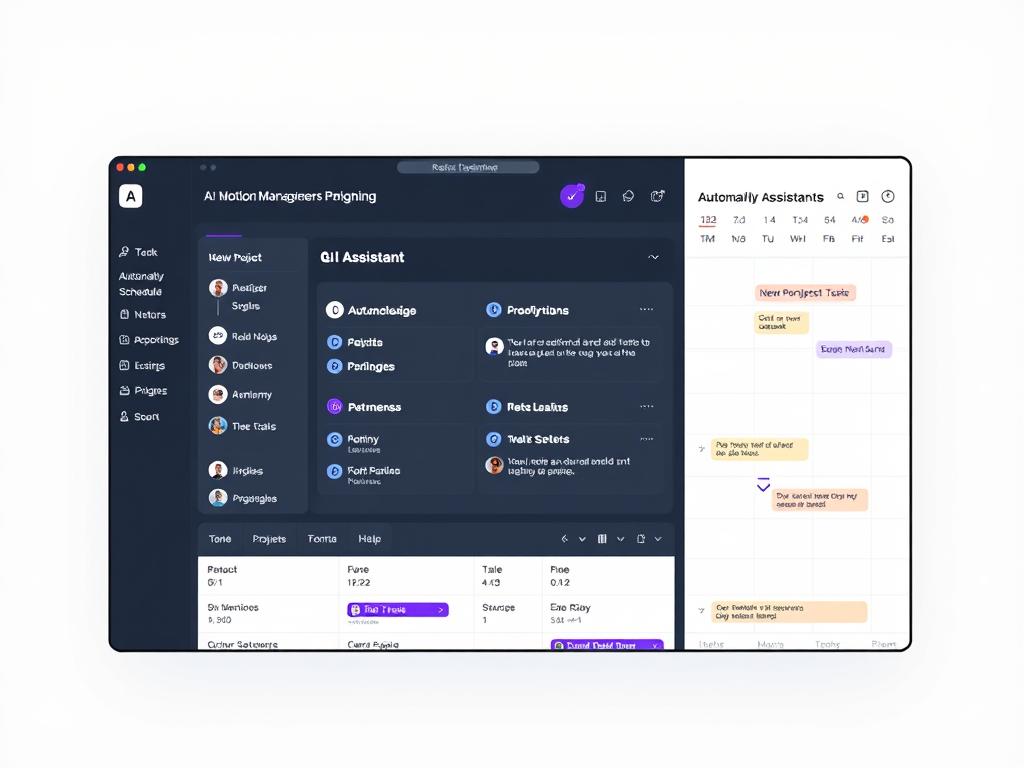 Motion app interface showing AI project management and automated task scheduling in 2025