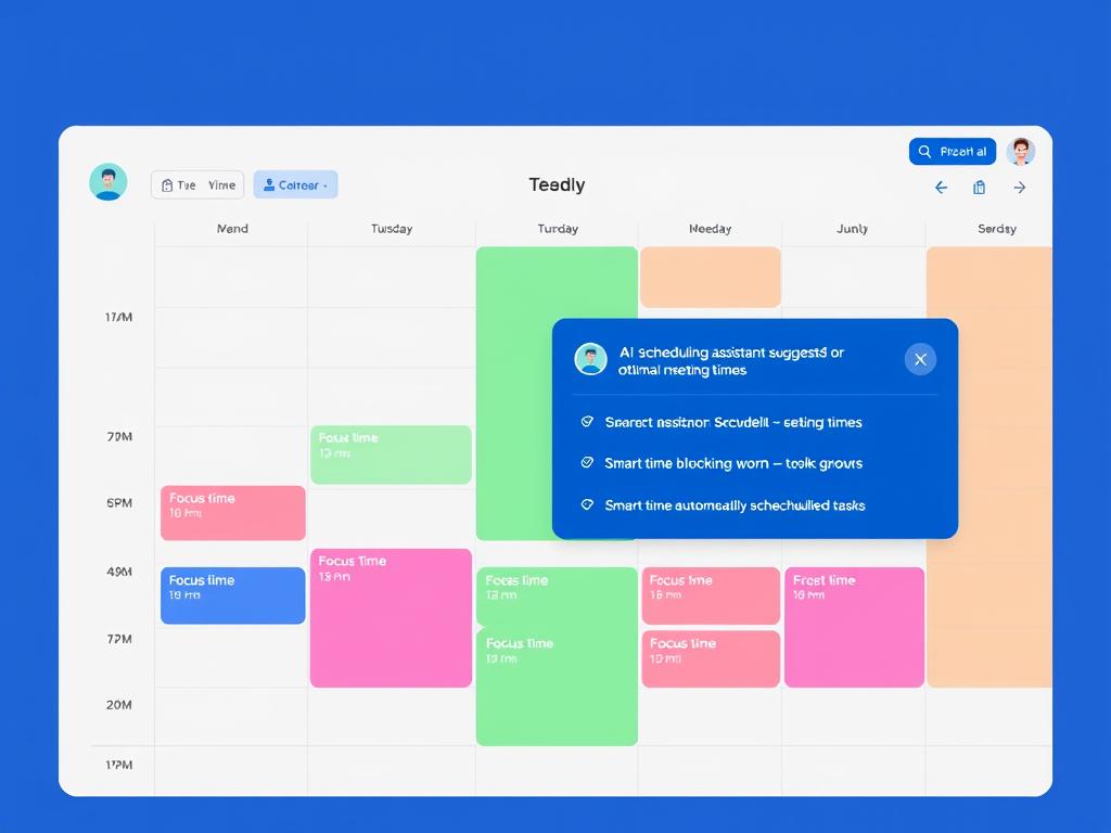 Reclaim.ai calendar interface showing AI-optimized scheduling and time blocking in 2025