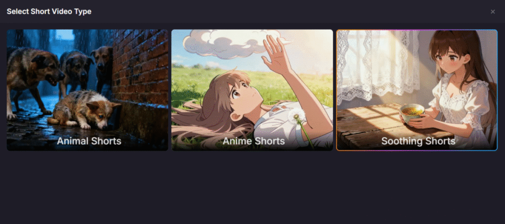 Pollo AI Shorts Interface